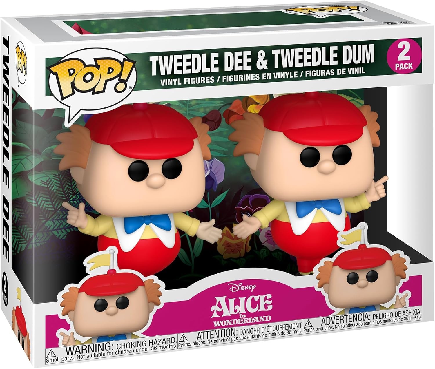 Pop Funko Disney - Alice in Wonderland - Alice 70th– 2 Pack Tweedle Dee And Dum
