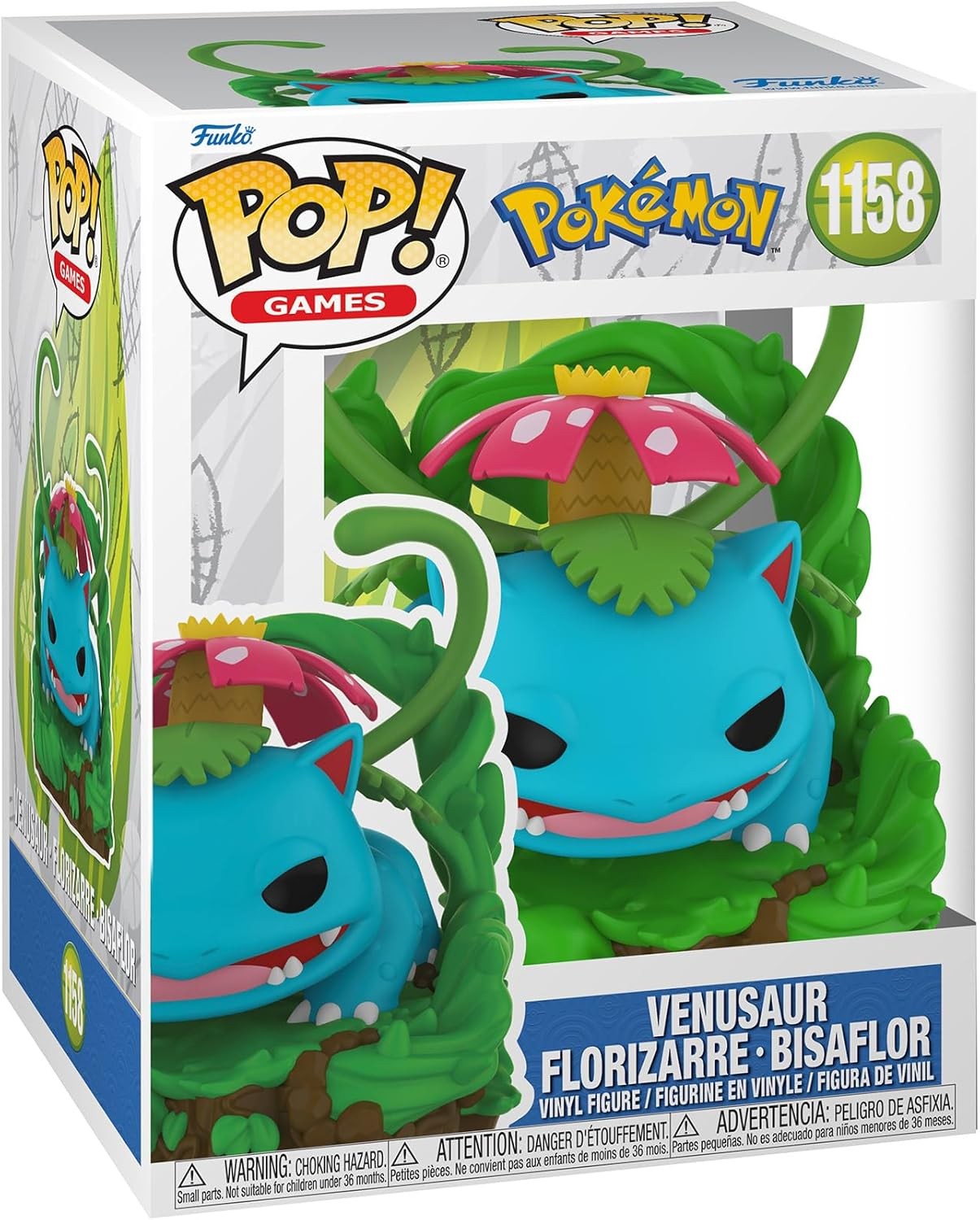 Pop Funko 1158 - Pokemon - Venusaur Florizarre Bisaflor