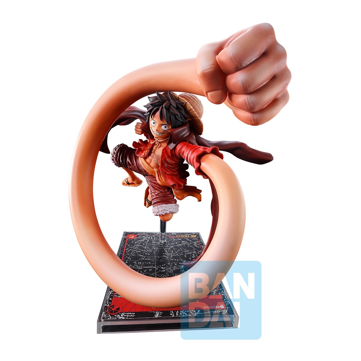 ONE PIECE - ICHI BANSHO FIGURE FROM ICHIBANSHO - ONE PIECE CARD GAME - MONKEY D.LUFFY - STATUA 18CM