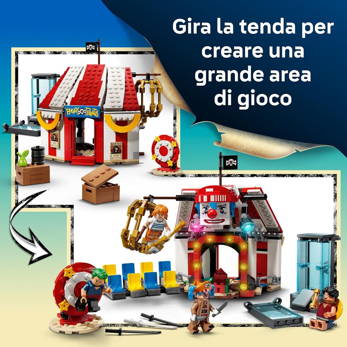 LEGO 75637 - ONE PIECE - LA TENDA DEL CIRCO DI BAGY IL CLOWN